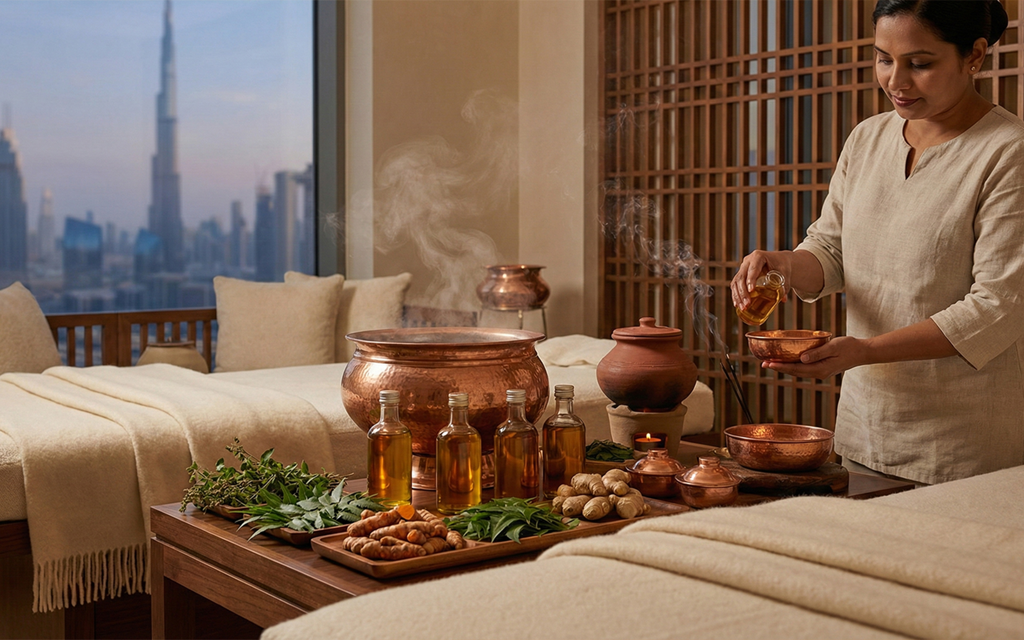 Ayurvedic winter detox treatment in Dubai at Dhanwanthari Ayurveda using natural therapies for immunity and cleansing