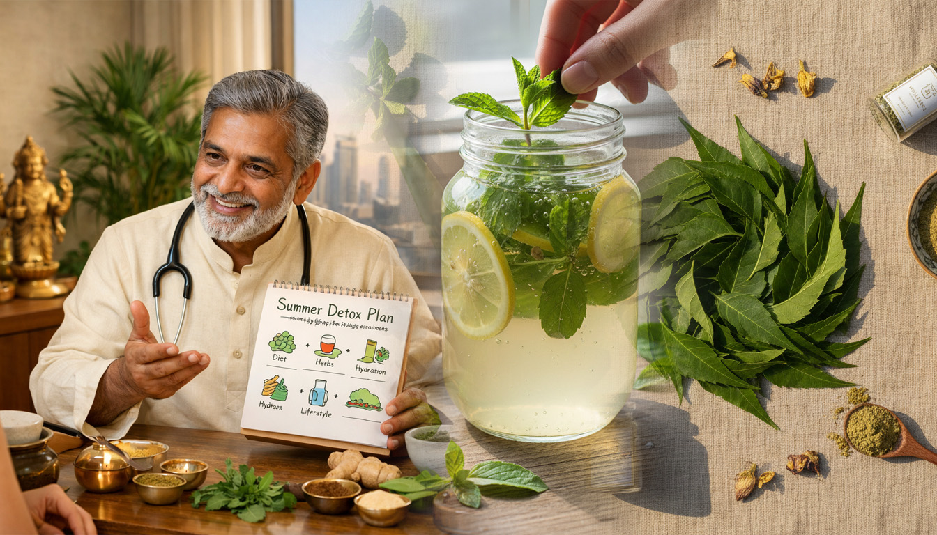 Ayurvedic summer detox treatment in Dubai for body cooling, toxin removal, and holistic healing