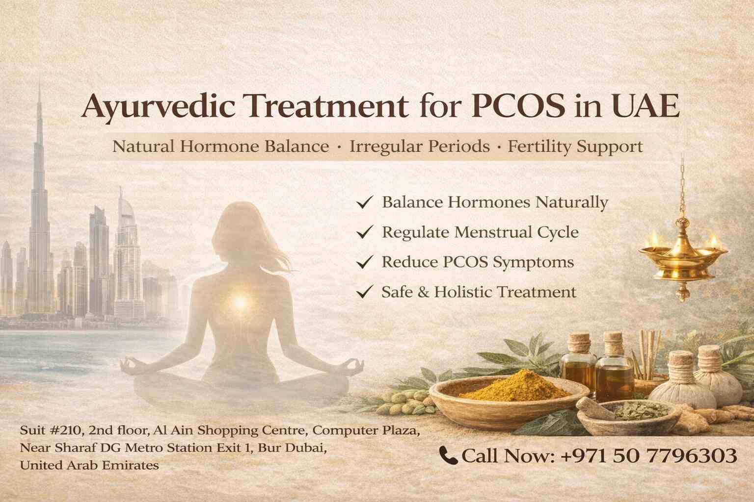 Ayurvedic treatment for PCOS in UAE at Dhanwanthari Clinic Dubai