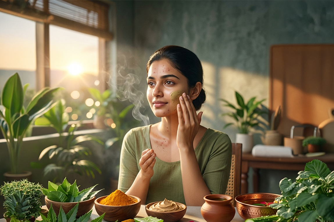 Ayurvedic detox for skin problems in summer in Dubai with natural treatment for acne rashes and pigmentation