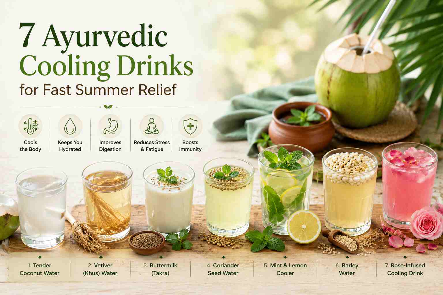 drinks for fast summer relief and body cooling in Dubai