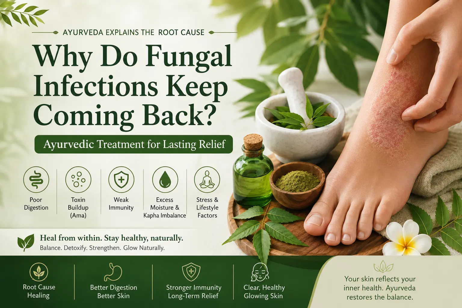 Why do fungal infections keep coming back? Ayurvedic treatment for recurrent fungal infections in Dubai