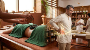 Ayurvedic back pain treatment in Dubai — herbal oil massage therapy"